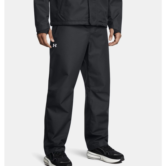 Under Armour UA Stormproof Lined Rain Pants Men's XL Black Waterproof $130 - Picture 1 of 11
